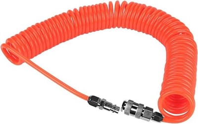 Thuys – Compressor Slang – Persluchtslang – Spiraalslang – 600cm x 1cm x 1cm – Oranje