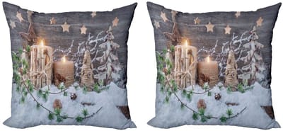 ABAKUHAUS Kussenhoes 2x45x45 cm – Dubbelzijdig bedrukt, met rits