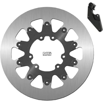 Set van combinatie van een solide zwevende schijfrem voor een motorfiets en montagebeugels. NG Brake Disc 724SPK14