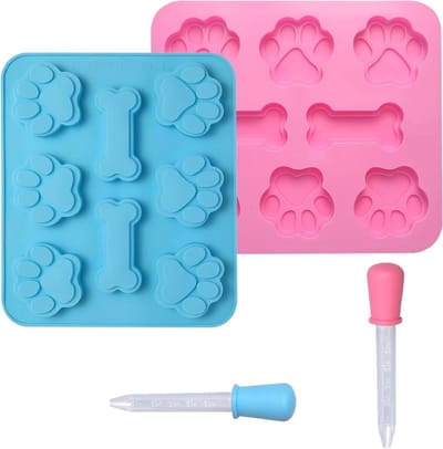 Baking Mat voor Hondensnacks - Silicone Mallen voor Dog Biscuits, Chocolade en Koekjes met 2 Dosers voor DIY Creaties