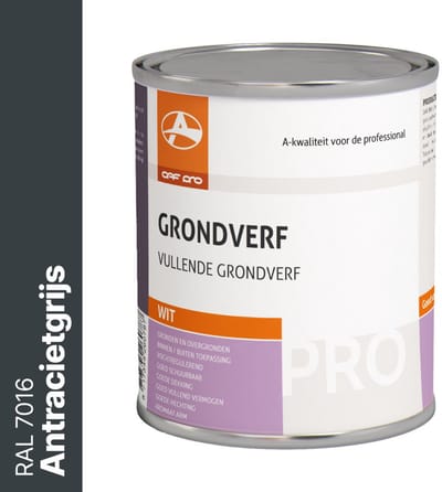 OAF PRO Grondlak Professioneel Antracietgrijs (RAL 7016) 750 ml - Grondverf voor Hout en Metaal - Grondverf Buiten - Kan 1 Jaar buiten zonder aflak - In 9.000 mengkleuren