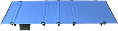 Opvouwbaar Kampeerbed - Tentbed Vouwbaar - Buiten Ontspannen - Lichtgewicht Aluminium - 185x60x13CM - Blauw