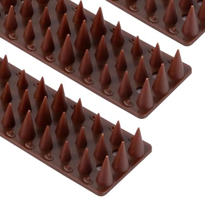 Pigeon Pegs voor Balkon en Daken, Effectieve Pigeon Defense voor Ramen en Hekken, Bruin, 3 Meter