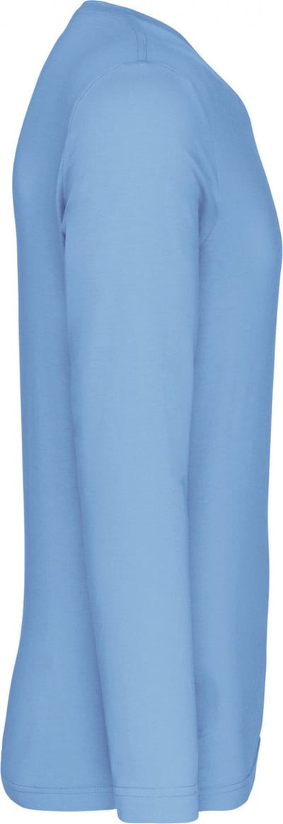 Kariban T-shirt V-hals lange mouwen K358 - sky blue - 3XL