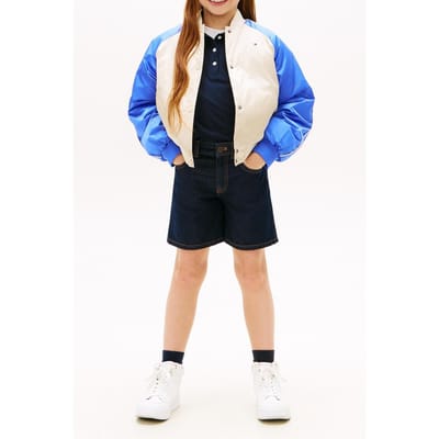 Tommy Hilfiger Girls Bomber Varisty Classic Beige/empire Blue Größe: 12 | Jacken Outlet | kids | Blau