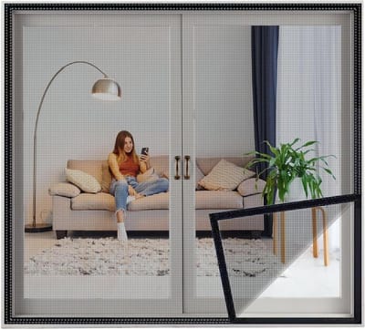 Raam Hor - Muggenhor - Insecten Buiten Houden - Zonder Boren Te Plaatsen - 110x145cm - Zwart