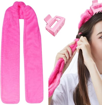 Zijdeachtige Krulband voor Nachtelijk Gebruik, Warmtevrije Haarrollers voor Grote Krullen, Ideaal voor Middellang en Lang Haar, Comfortabele Slapende Krulaccessoires