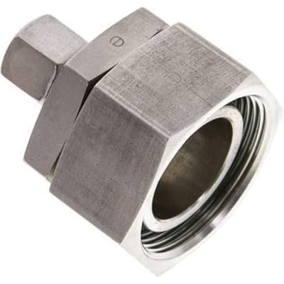 10L & 35L RVS Rechte Snijringkoppeling Draaidoorvoer 160bar FKM O-ring en Afdichtconus ISO 8434-1