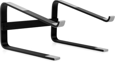LuxeBass Universeel Laptop standaard (zwart) | Laptophouder | Aluminium - LB557