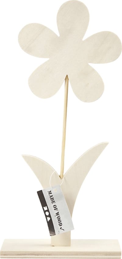 Bloem, H: 26 cm, B: 13 cm, dikte 1 cm, 1 stuk