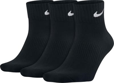 Nike Lightweight Quarter  Sportsokken - Maat 34-37 - Unisex - zwart