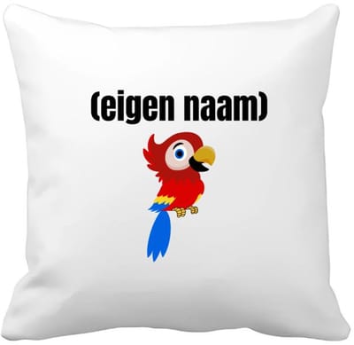 Akyol - kleine papegaai met eigen naam Kussen hoes - Papegaai - papegaai liefhebbers - iemand die houdt van papegaaien - verjaardag - cadeau - kado - 40 bij 40 cm