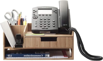 Bureau Organizer - Opbergstation - Werkplek Inrichten - Met Lade - 33 cm Breed - Bamboe