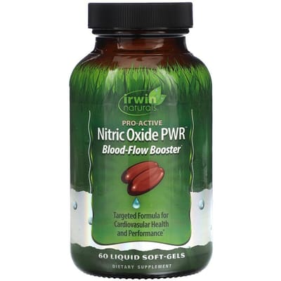 Stikstofoxide PWR, Bloedstroom Booster, 60 Vloeibare Softgels