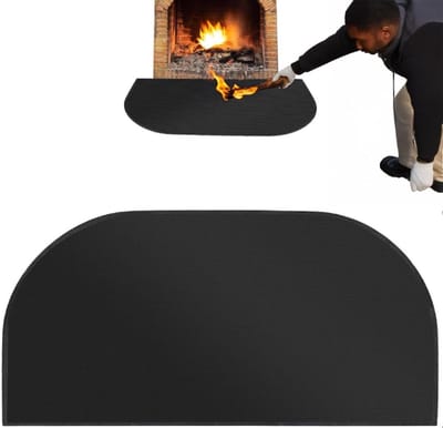 NBAP® Vuurvaste Mat - Hittebestendige Haardmat - Open Haard - Zwart