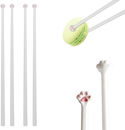 Chopsticks voor Kinderen en Volwassenen met Schattige Kattenpootjes, Herbruikbare Eetstokjes voor Thuis, Restaurant en Feestjes, Leuk Cadeau voor Liefhebbers van Aziatische Keuken