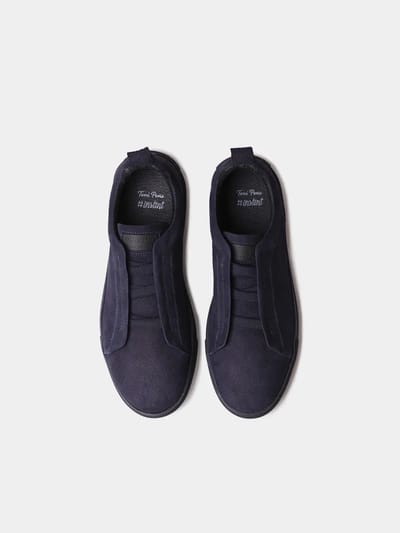 Nubuck sneakers voor heren met elastische veters | DORCA