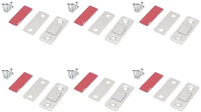 6 Sets Magnetische Kastdeursluiters – Ultra-Dunne, Roestbestendige Deurstoppers met Magneten – Onzichtbare Soft-Catch Sluitingen met Schroeven voor Thuisgebruik