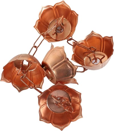 Regenketting Decoratief - Regenvanger - Tuin Terras - Handgemaakt Koper - 28.98 x 19 x 16.99 cm - Koper Patina