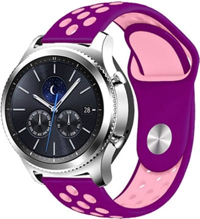 Siliconen bandje - geschikt voor Samsung Gear S3 - paars-roze