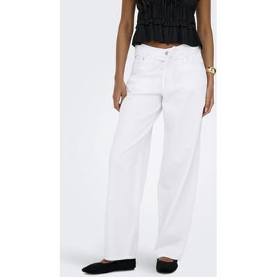 Only witte dames jeans   Regular waist   Rinsewash wassing   Straight fit   5-Pocket zakken   Knoop- en ritssluiting   Regular waist Wit 30/34