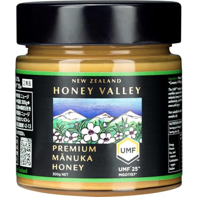 Miel de Manuka Premium HONEY VALLEY 300 g Véritable miel pur de Nouvelle-Zélande Honey Valley UMF25+ MGO1197+ 100 %