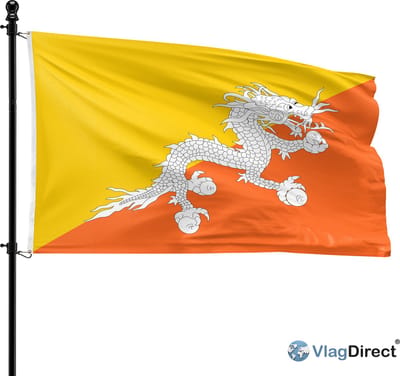 VlagDirect - Bhutaanse vlag - Bhutan vlag - 90 x 150 cm.