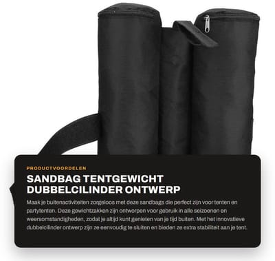 Dailygoods- Zandzak - Gewichtstas - Tentgewichtzak - 600D Oxford Stof - Snelspansysteem - Duurzaam - Afmetingen 42 x 36 cm - Gewichtzak