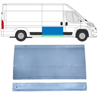 Binnen + buiten reparatiepaneel schuifdeur voor Opel Movano 2021-2026 / Rechts