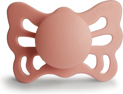FRIGG BUTTERFLY Fopspeen 1 stuks - Siliconen - Maat 1 - 0 - 6 maanden - Pretty in Peach