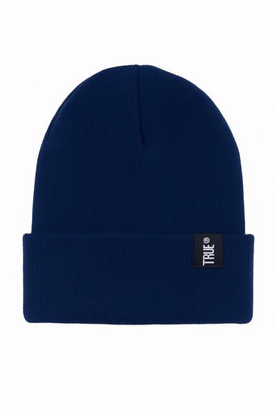TRUE beanie - Blauwe Unisex Wintermuts - Warm & Winddicht - Katoen/Acryl - Comfortabele gebreide muts