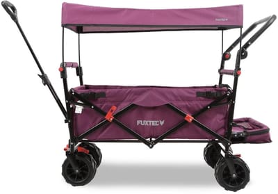 FUXLIFE by FUXTEC CTB800 Strand Bolderkar - Beach Handkar - Paars | Ideaal voor Zand & Zee - Opvouwbare Transportwagen - Max. 75kg