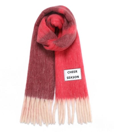 VTD Maxi Bufanda Sjaals Dames - Bordeaux - Maat ONESIZE