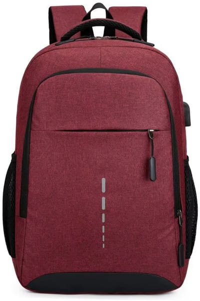Zakelijke Laptop Rugzak 15 Inch – Grote Capaciteit Rugtas voor Werk & School – Waterafstotende Reisrugzak van Duurzame Oxford Stof – Unisex Studenten & Dagrugzak-Rood