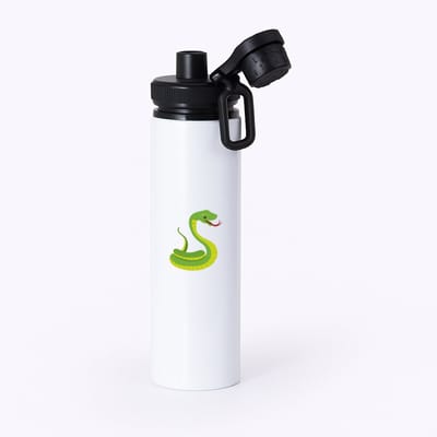 Hacebo® - Slangen waterfles met draaidop zwart - Slang - Dieren liefhebbers - Reptielen - dierentuin - water fles - 850ML