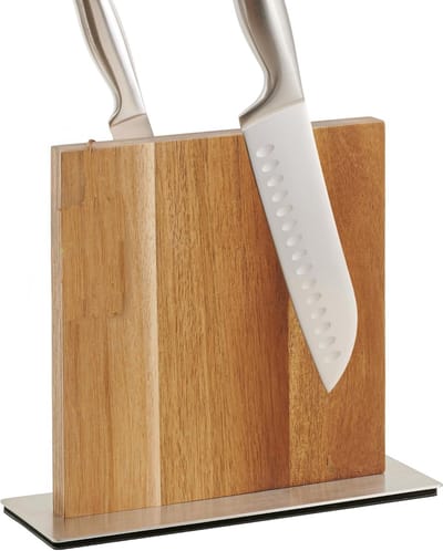 Famanu - Magnetische messenstrip van hout 30 cm, stijlvolle organizer voor keukenmessen en keukengerei