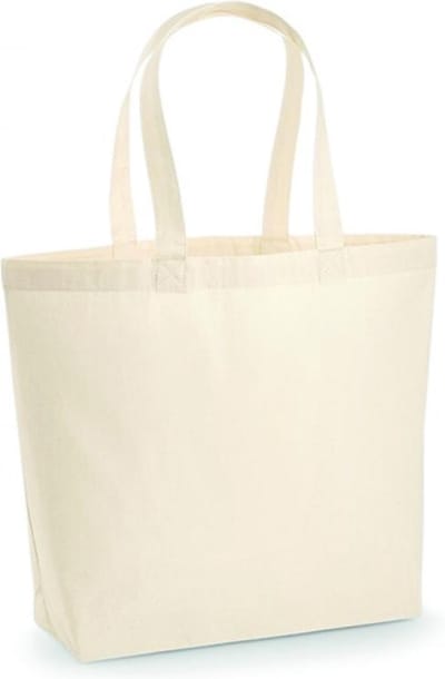 Westford Mill Premium Cotton Maxi Bag WM225 - Natural - 35 x 39 x 13,5 cm