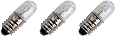 Signaallamp E10 130V - 3 stuks - T10 Neonlamp Ø10mm - 28mm - 2500K - Dimbaar - Rood