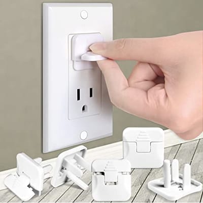 Stekkerbeschermers 38 stuks, transparant, kindveilig voor elektrische stekkers, geschikt voor huis en kantoor, wit
