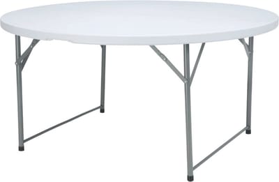 HENDI Opvouwbare ronde buffettafel – 150 cm – HDPE blad – metalen frame – eenvoudig te reinigen