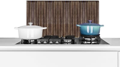 Spatscherm keuken 60x30 cm - Kookplaat achterwand Roest - Patronen - Golfplaat - Muurbeschermer - Spatwand fornuis - Hoogwaardig aluminium