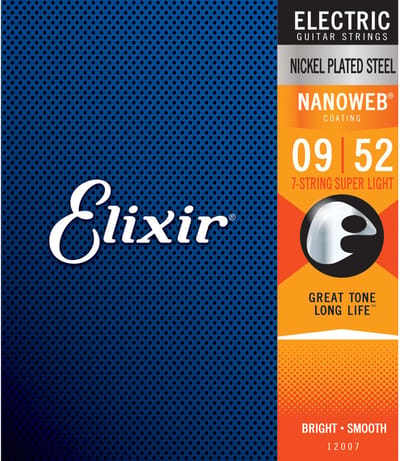 Elixir 12007 Nanoweb Snaren voor 7-Snarige Elektrische Gitaar (9-52)