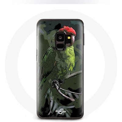 Hoesje voor Samsung Galaxy S9 Pionus Parrot Rood Groen