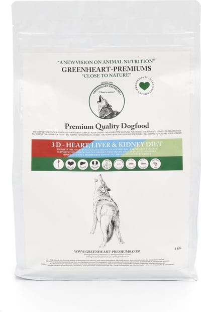 Greenheart-premiums Hondenvoer 3D Heart, Liver & Kidney Diet 500gr