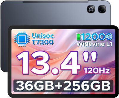 DOOGEE U13 Pro - Tablet - 36GB RAM (6+30GB) + 256GB ROM (2TB/TF) - 11000mAh/18W - 13,4 Inch FHD+ 120Hz IPS - Android 16 - T7300 - Dubbele luidsprekers - Wi-Fi 5 - Face ID - Bluetooth 5.4