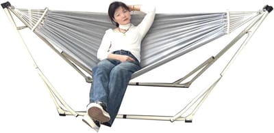 Hangmat Met Standaard - Schommelbed Bodem - Buiten Ontspannen - Inclusief Hangstoel - 125 cm - Kleur 2