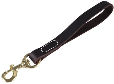Cosensi - Dailygoods - Leren Korte Hondenriem 29x2 cm voor Grote Honden