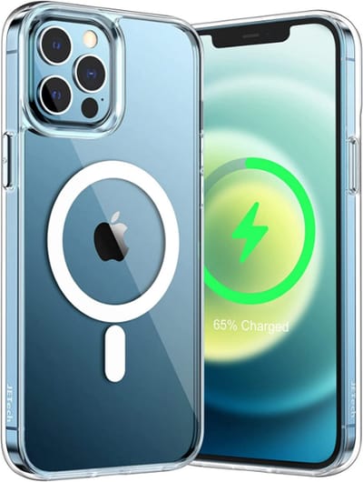 Xtabarya Hoesje Geschikt voor iphone 12 pro max Hoesje Magnetisch met HaloLock Ring , Transparant cover iPhone 12 pro max- Doorzichtig
