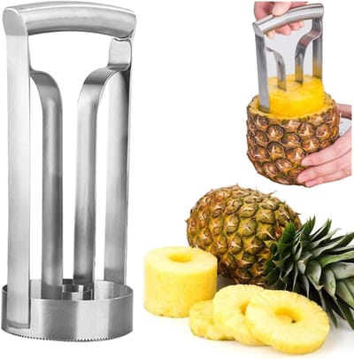 longziming -Ananas Snijder en Schiller - Roestvrij Staal - Eenvoudige Snijdtechniek voor Thuisgebruik - Handige Ananas Peeler voor Keuken