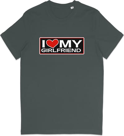 T Shirt heren - Ik Hou Van Mijn Vriendin - Grijs - Maat XS